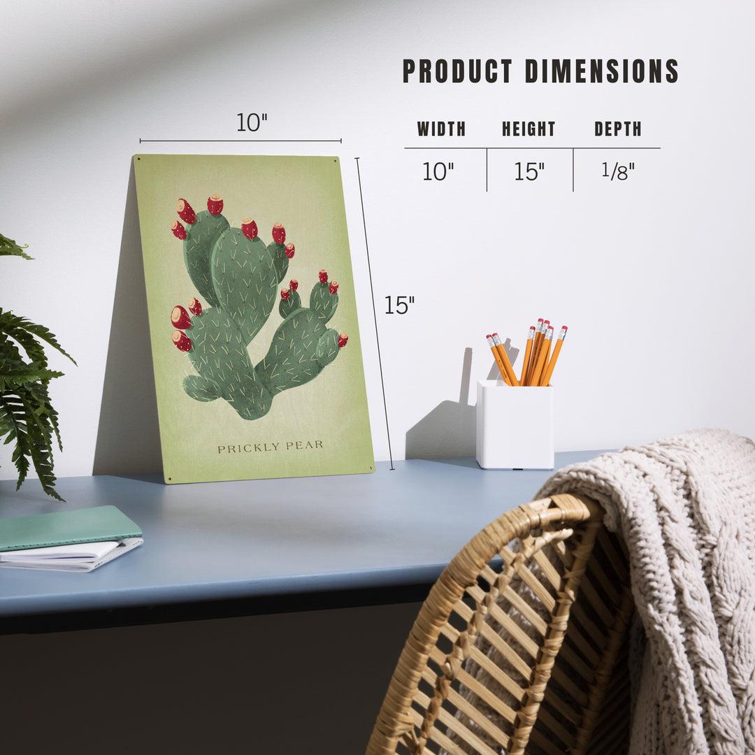 Prickly Pear, Vintage Flora, Wood Sign and Postcards