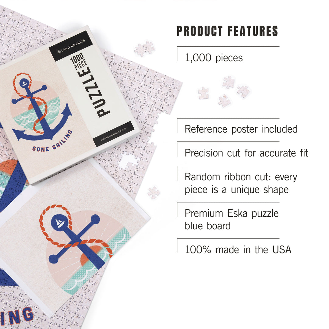 Dockside Collection, Gone Sailing, Anchor, 1000 Piece Jigsaw Puzzle