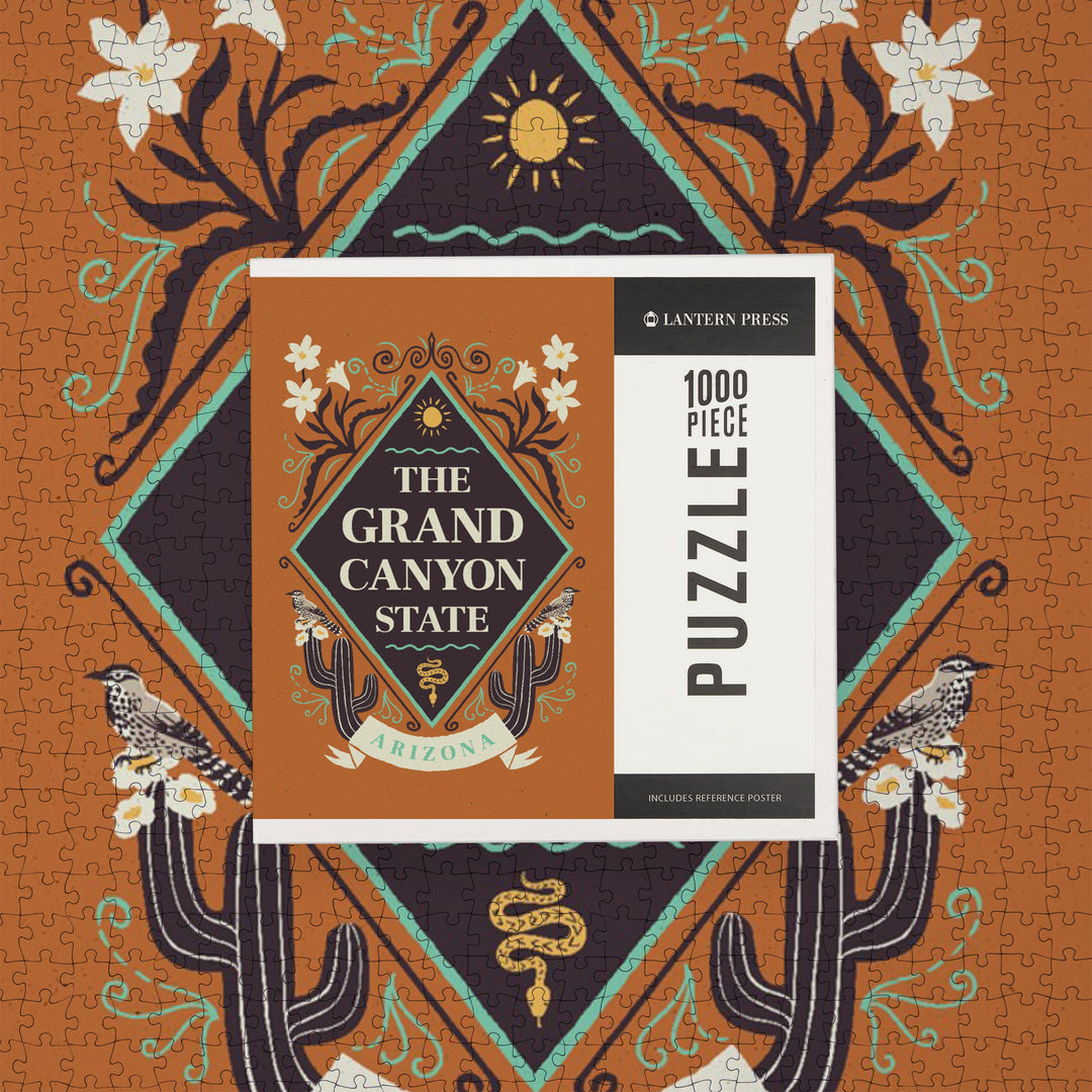 Arizona, State Motto Crest, State Series, 1000 Piece Jigsaw Puzzle