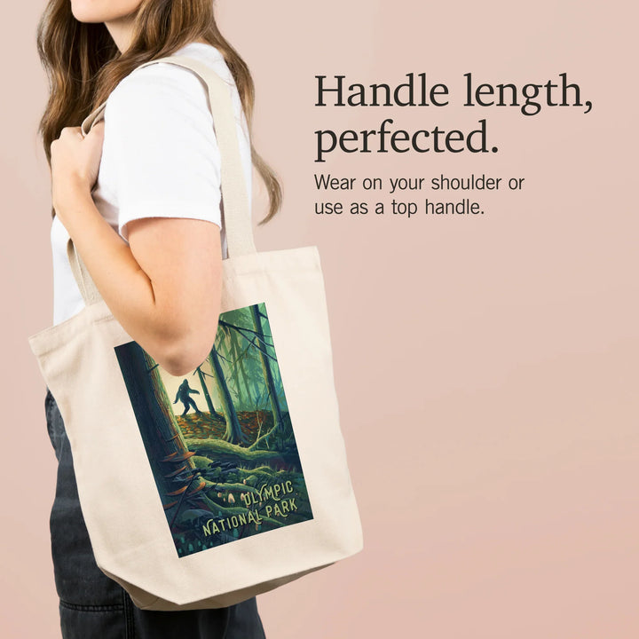Olympic National Park, Washington, Wanderer, Bigfoot in Forest, Tote Bag