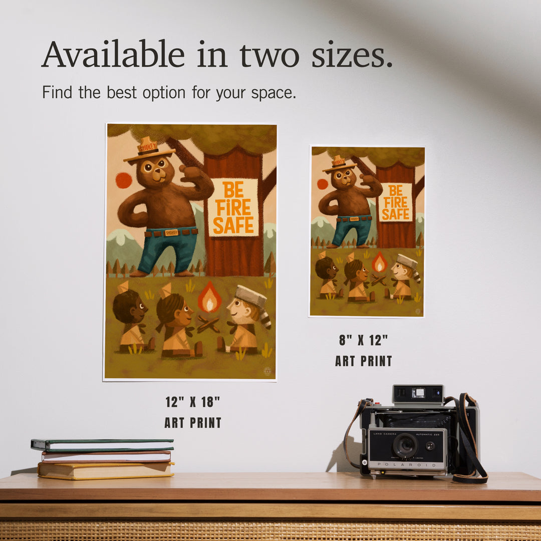 Smokey Bear, Fire Safety School, Officially Licensed, Art & Giclee Prints