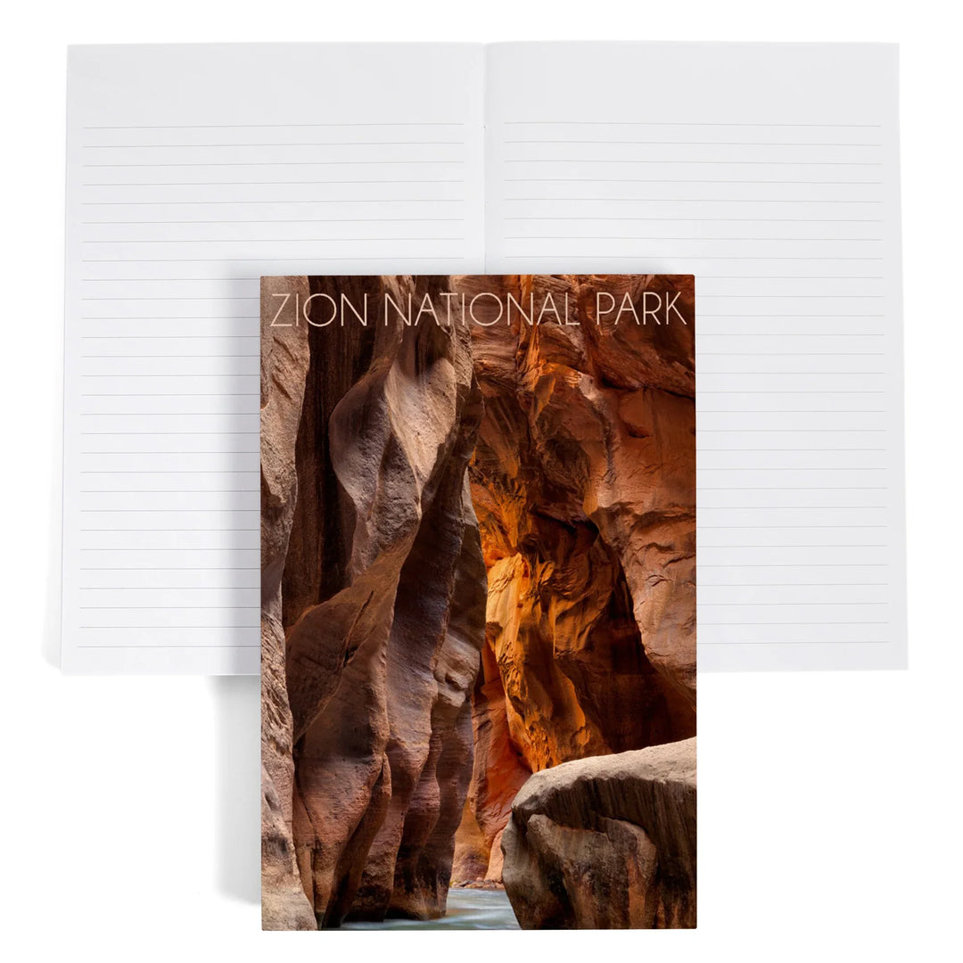 Lined 6x9 Journal, Zion National Park, Utah, Slot Canyon, Lay Flat, 193 Pages, FSC paper