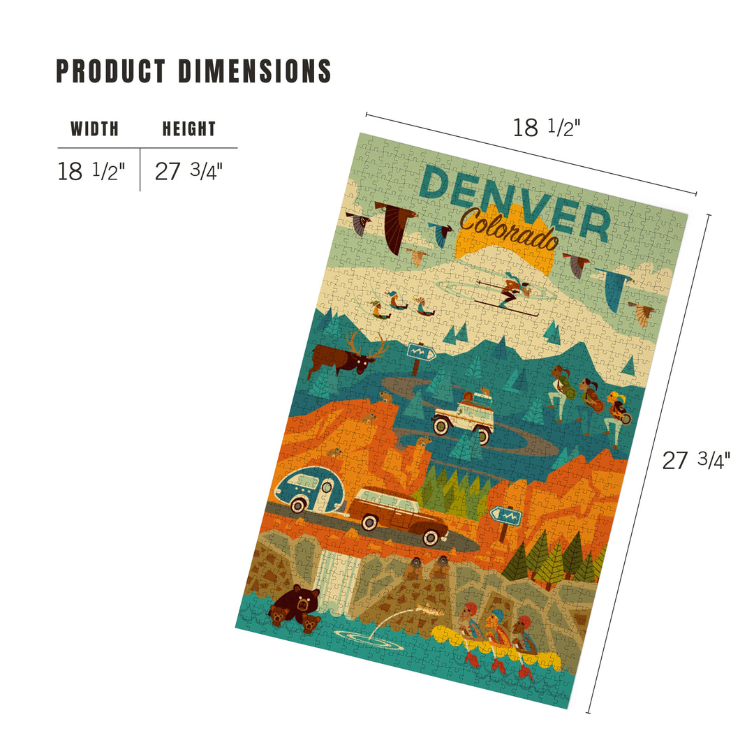 Denver, Colorado, Geometric, Wonderland, Jigsaw Puzzle