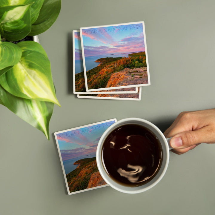 Acadia National Park, Maine, Cadillac Mountain, Coasters Coasters Lantern Press 