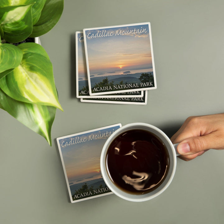 Acadia National Park, Maine, Cadillac Mountain, Coasters Coasters Lantern Press 