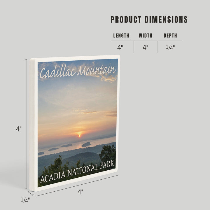 Acadia National Park, Maine, Cadillac Mountain, Coasters Coasters Lantern Press 