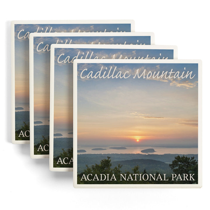 Acadia National Park, Maine, Cadillac Mountain, Coasters Coasters Lantern Press 