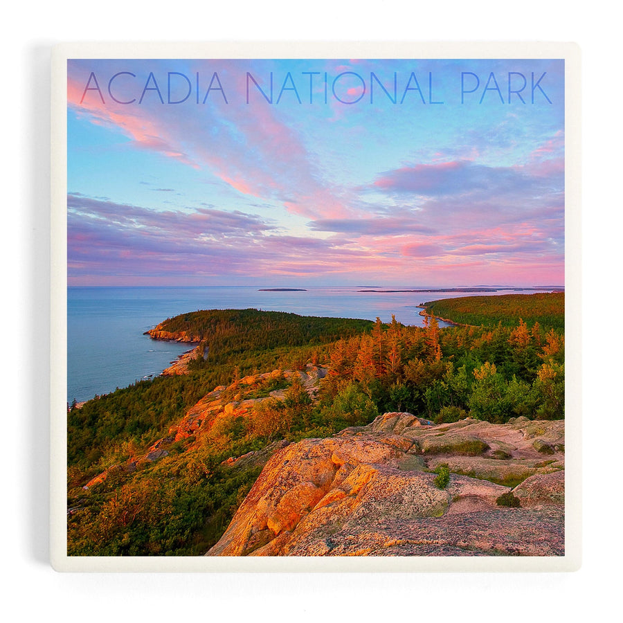 Acadia National Park, Maine, Cadillac Mountain, Coasters Coasters Lantern Press 
