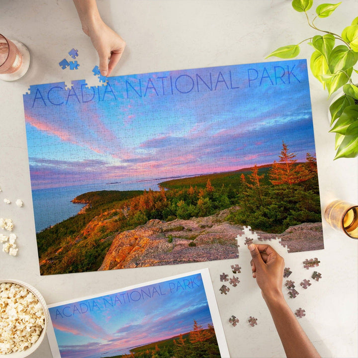 Acadia National Park, Maine, Cadillac Mountain, Jigsaw Puzzle Puzzle Lantern Press 