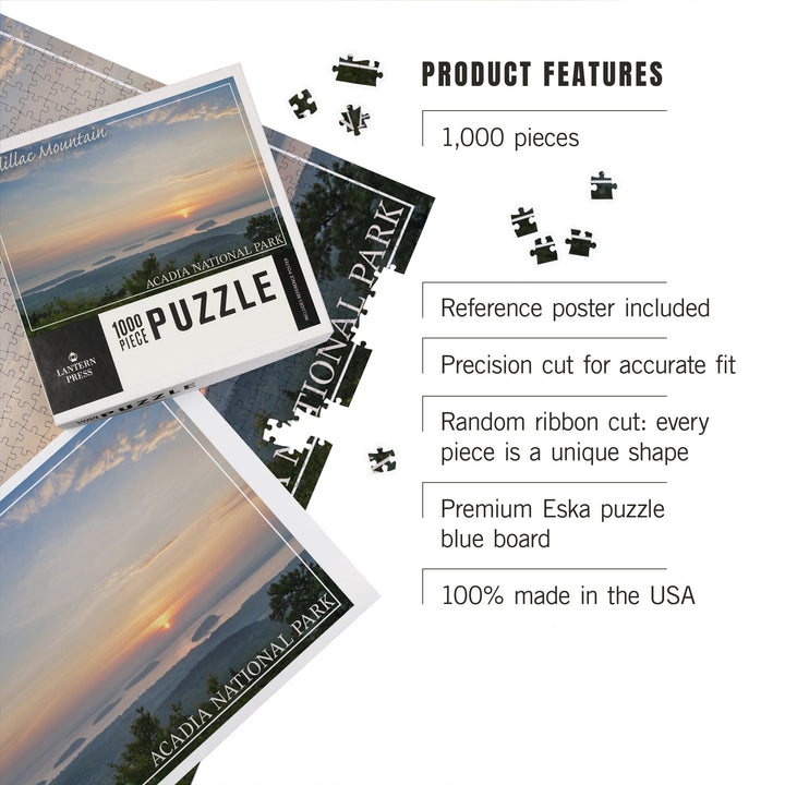 Acadia National Park, Maine, Cadillac Mountain, Jigsaw Puzzle Puzzle Lantern Press 