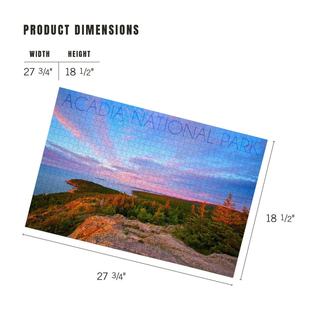 Acadia National Park, Maine, Cadillac Mountain, Jigsaw Puzzle Puzzle Lantern Press 