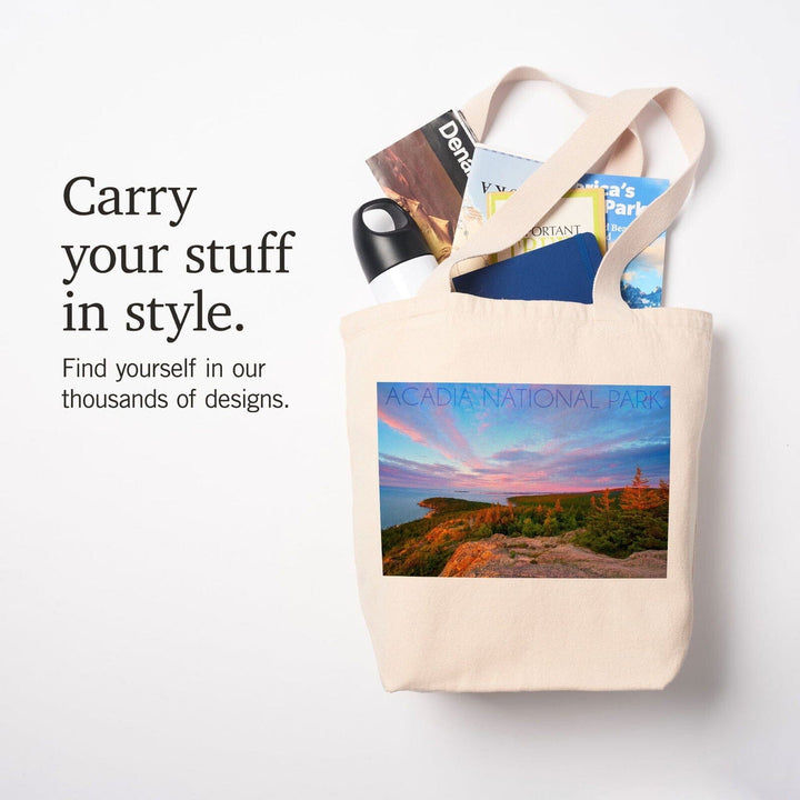 Acadia National Park, Maine, Cadillac Mountain, Lantern Press Photography, Tote Bag Totes Lantern Press 