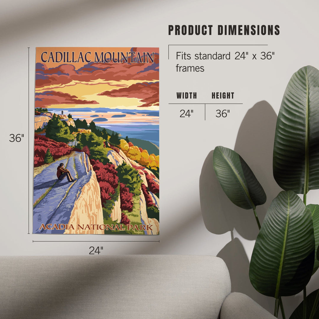 Acadia National Park, Maine, Cadillac Mountain, Painterly Series, Art & Giclee Prints Art Lantern Press 
