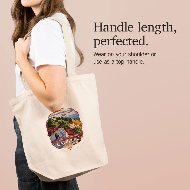 Acadia National Park, Maine, Cadillac Mountain, Painterly Series, Contour, Lantern Press Artwork, Tote Bag Totes Lantern Press 