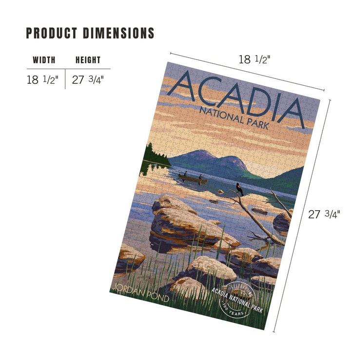 Acadia National Park, Maine, Celebrating 100 Years, Jordan Pond, Jigsaw Puzzle Puzzle Lantern Press 