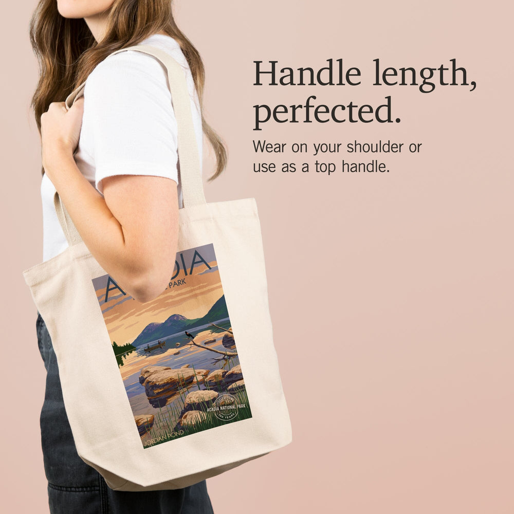 Acadia National Park, Maine, Celebrating 100 Years, Jordan Pond, Tote Bag Totes Lantern Press 