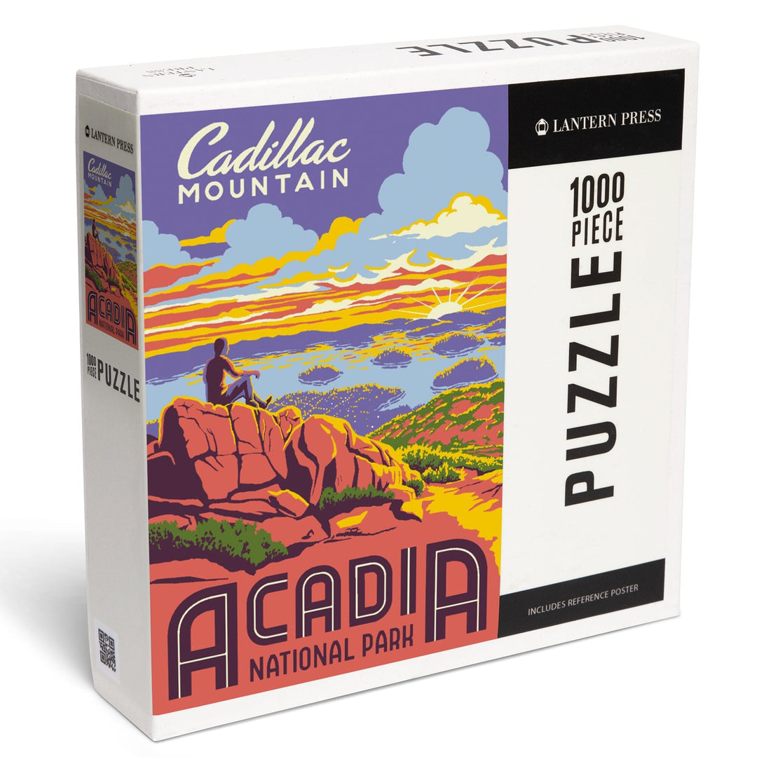 Acadia National Park, Maine, Explorer Series, Cadillac Mountain, Jigsaw Puzzle Puzzle Lantern Press 