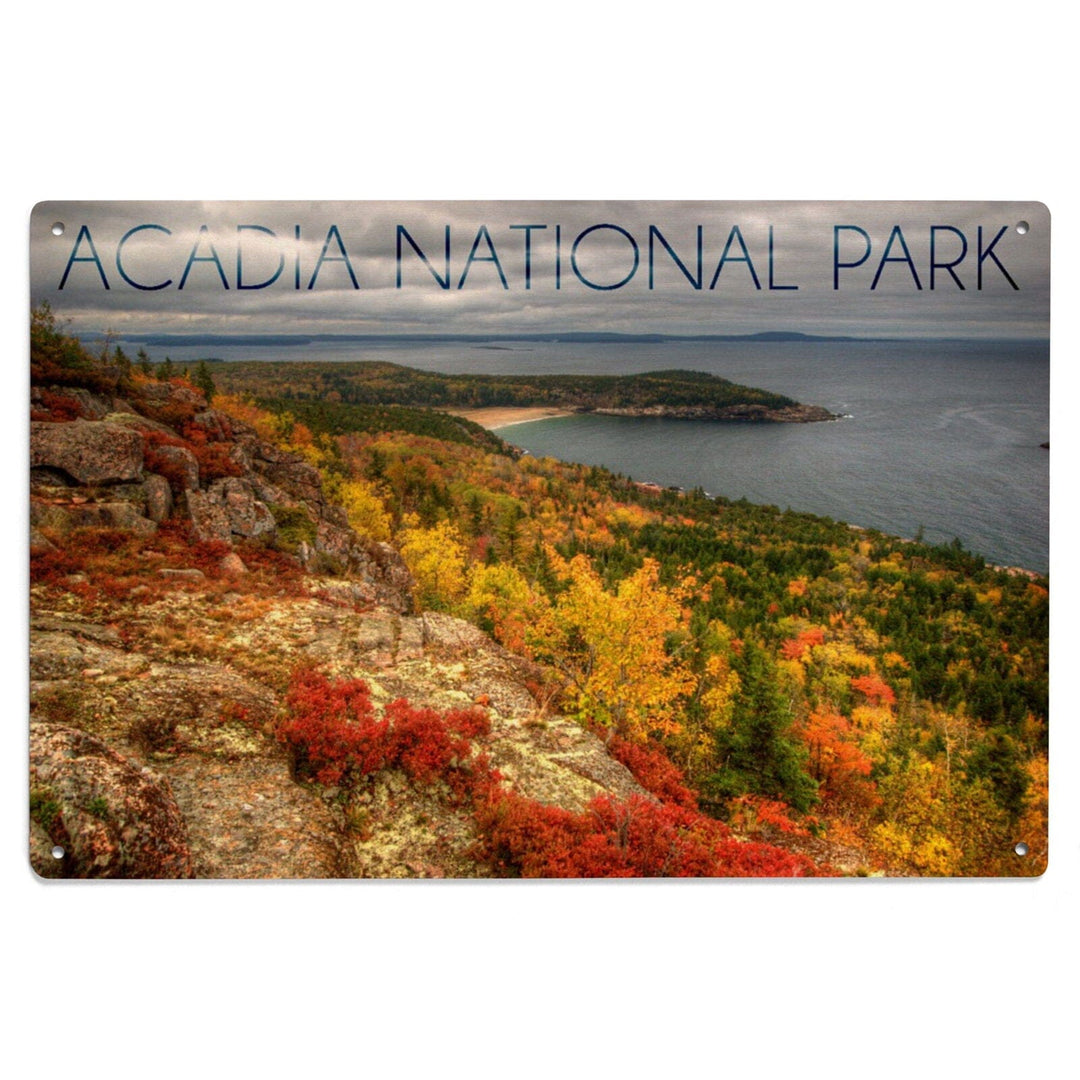 Acadia National Park, Maine, Fall Scenery, Lantern Press Photography, Wood Signs and Postcards Wood Lantern Press 