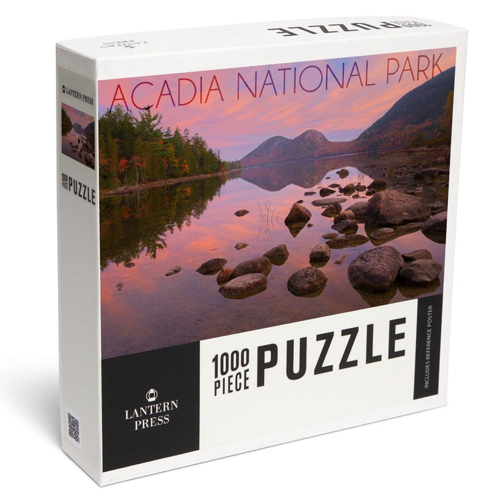 Acadia National Park, Maine, Jordan Pond at Sunset, Jigsaw Puzzle Puzzle Lantern Press 