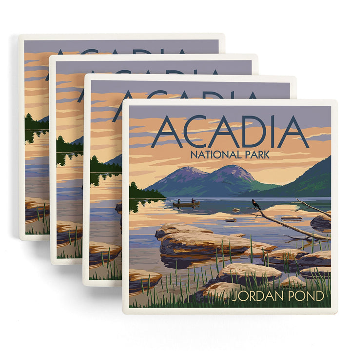 Acadia National Park, Maine, Jordan Pond, Coasters Coasters Lantern Press 