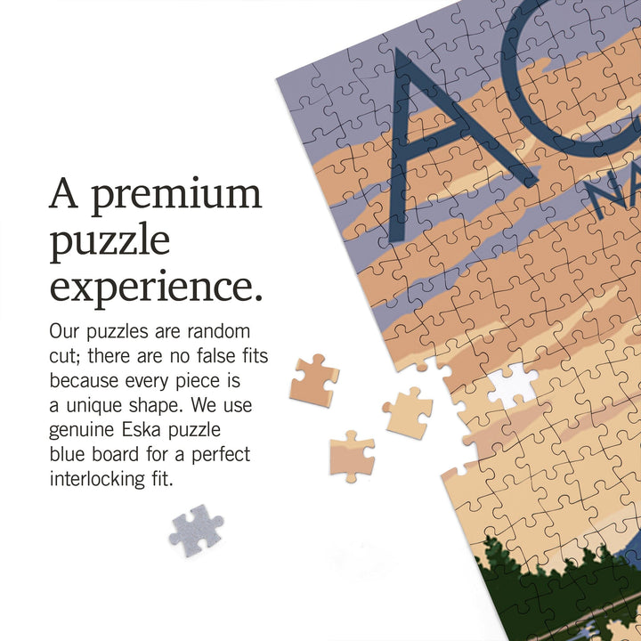 Acadia National Park, Maine, Jordan Pond, Jigsaw Puzzle Puzzle Lantern Press 