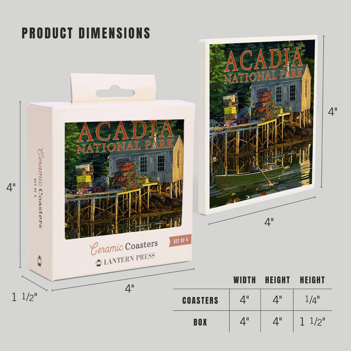 Acadia National Park, Maine, Lobster Shack, Coasters Coasters Lantern Press 