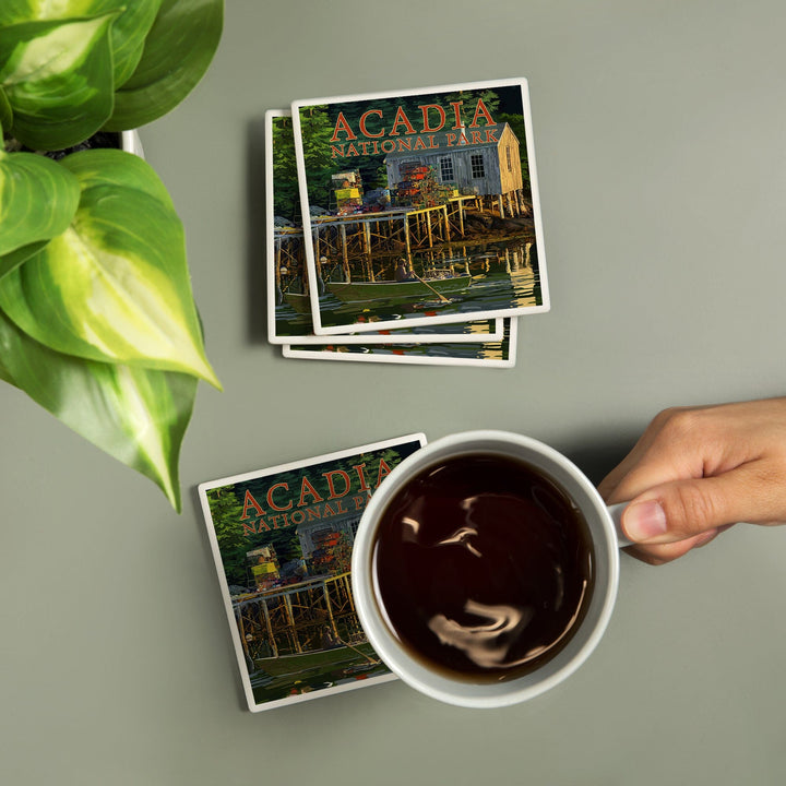 Acadia National Park, Maine, Lobster Shack, Coasters Coasters Lantern Press 