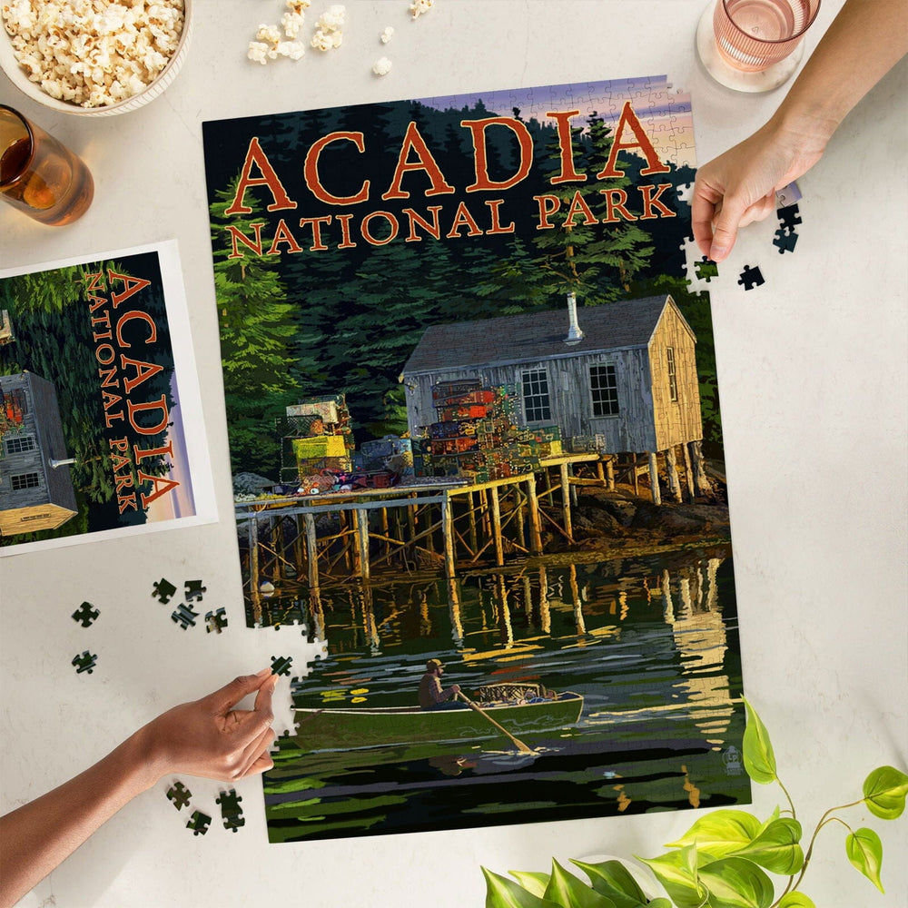 Acadia National Park, Maine, Lobster Shack, Jigsaw Puzzle Puzzle Lantern Press 