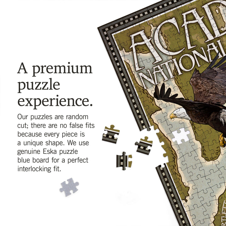 Acadia National Park, Maine, Map, Jigsaw Puzzle Puzzle Lantern Press 