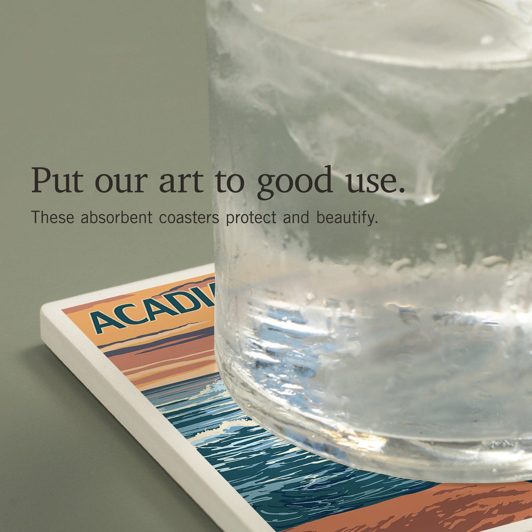 Acadia National Park, Maine, Mount Desert Island, Coasters Coasters Lantern Press 