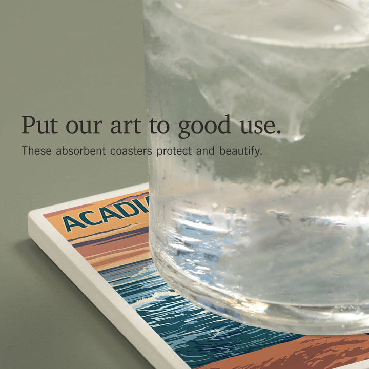 Acadia National Park, Maine, Mount Desert Island, Coasters Coasters Lantern Press 