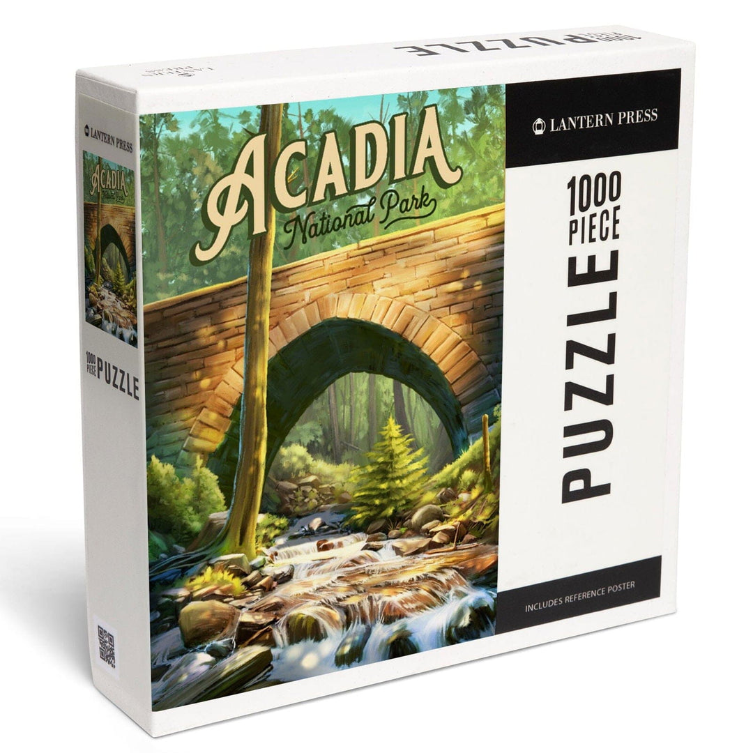 Acadia National Park, Maine, Oil Painting, Jigsaw Puzzle Puzzle Lantern Press 