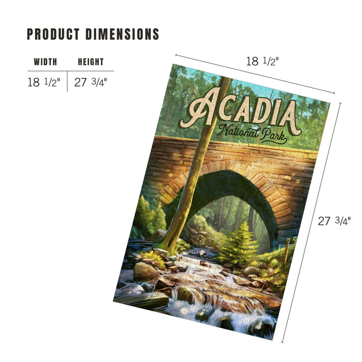 Acadia National Park, Maine, Oil Painting, Jigsaw Puzzle Puzzle Lantern Press 