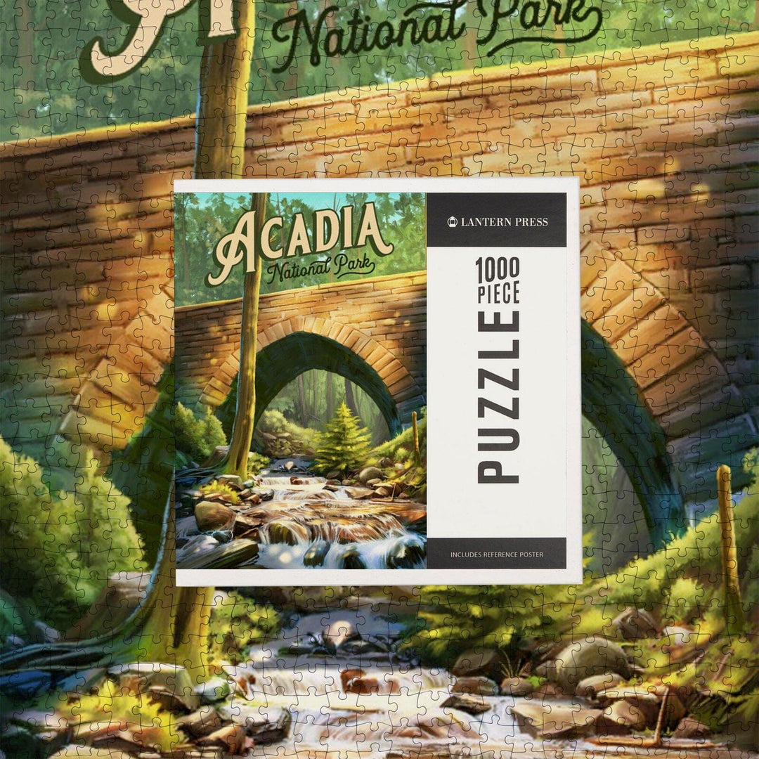 Acadia National Park, Maine, Oil Painting, Jigsaw Puzzle Puzzle Lantern Press 