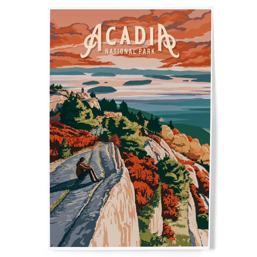 Acadia National Park, Maine, Painterly National Park Series, Art & Giclee Prints Art Lantern Press 