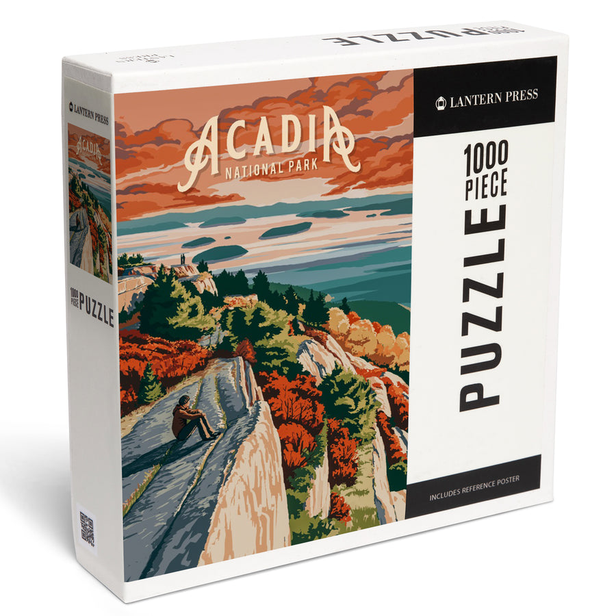 Acadia National Park, Maine, Painterly National Park Series, Jigsaw Puzzle Puzzle Lantern Press 