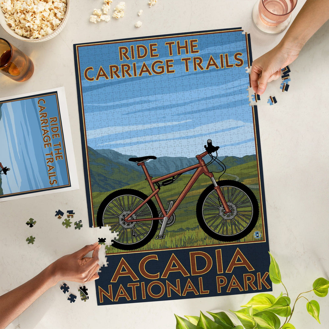 Acadia National Park, Maine, Ride the Carriage Trails, Jigsaw Puzzle Puzzle Lantern Press 