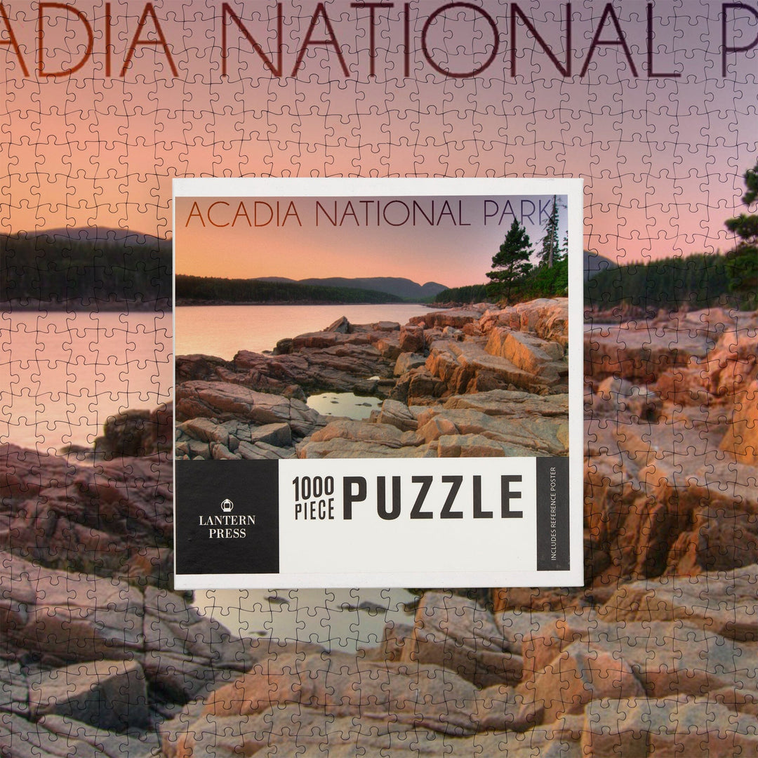 Acadia National Park, Maine, Rocks and Water, Jigsaw Puzzle Puzzle Lantern Press 
