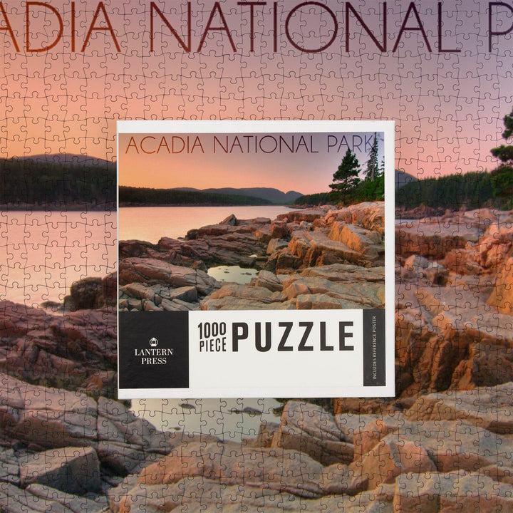 Acadia National Park, Maine, Rocks and Water, Jigsaw Puzzle Puzzle Lantern Press 