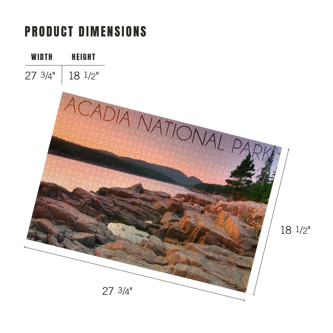 Acadia National Park, Maine, Rocks and Water, Jigsaw Puzzle Puzzle Lantern Press 