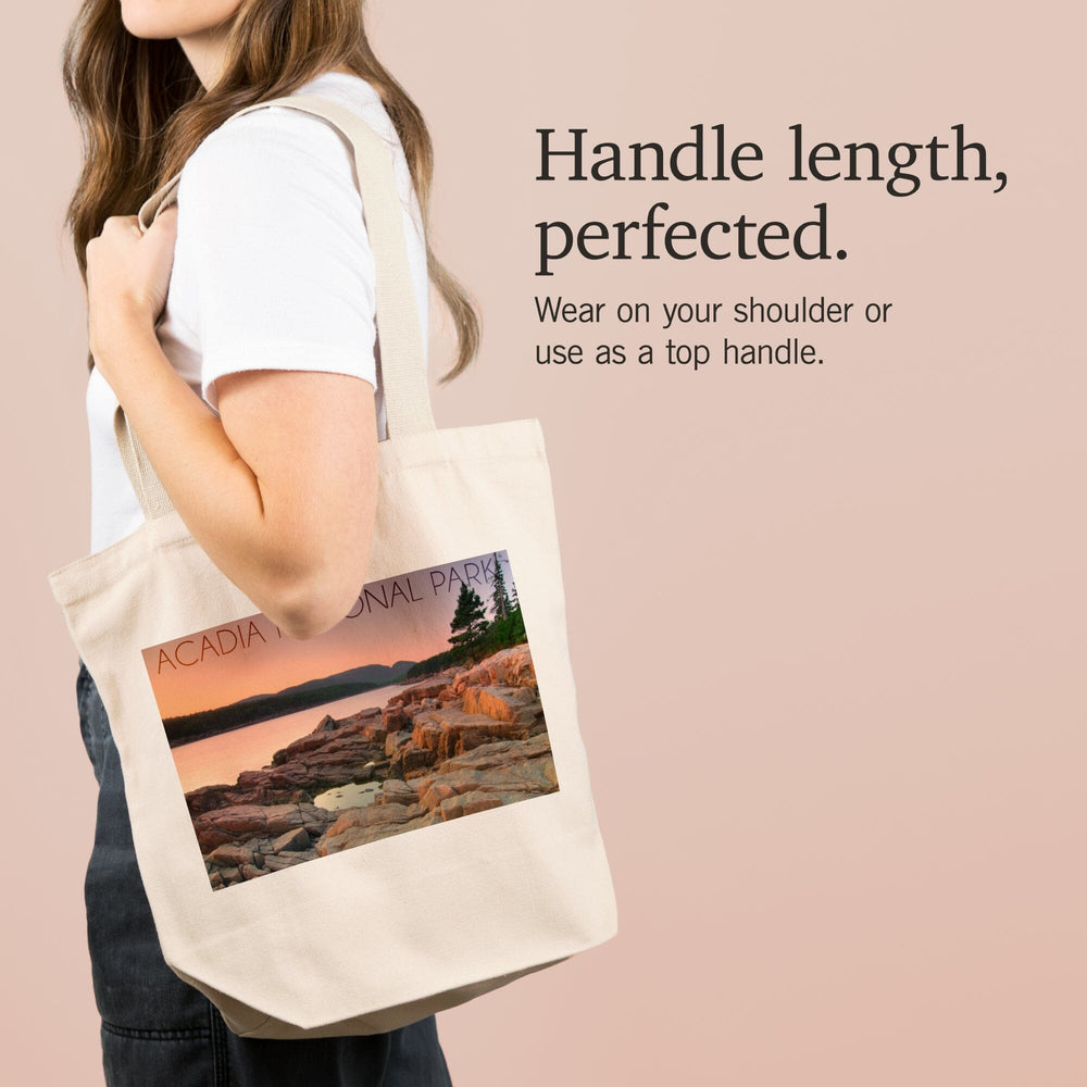 Acadia National Park, Maine, Rocks and Water, Tote Bag Totes Lantern Press 