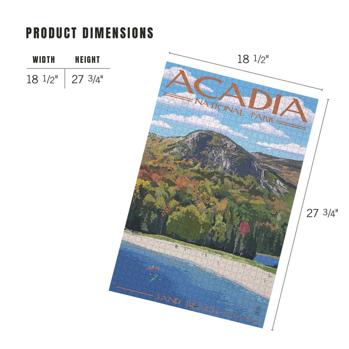 Acadia National Park, Maine, Sand Beach Scene, Jigsaw Puzzle Puzzle Lantern Press 