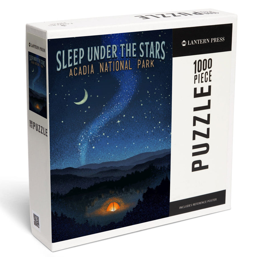 Acadia National Park, Maine, Sleep Under Stars, Jigsaw Puzzle Puzzle Lantern Press 