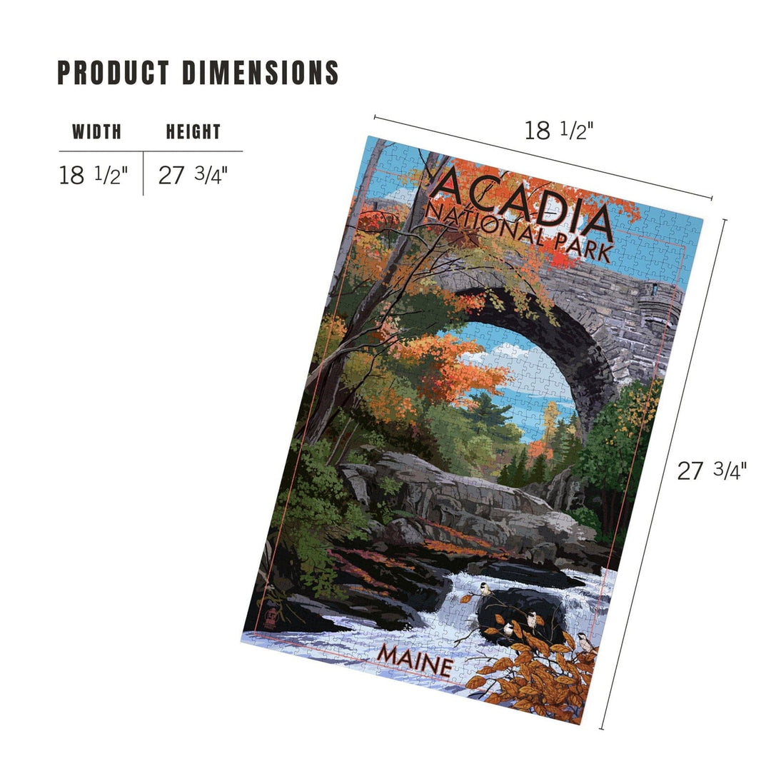 Acadia National Park, Maine, Stone Bridge, Jigsaw Puzzle Puzzle Lantern Press 