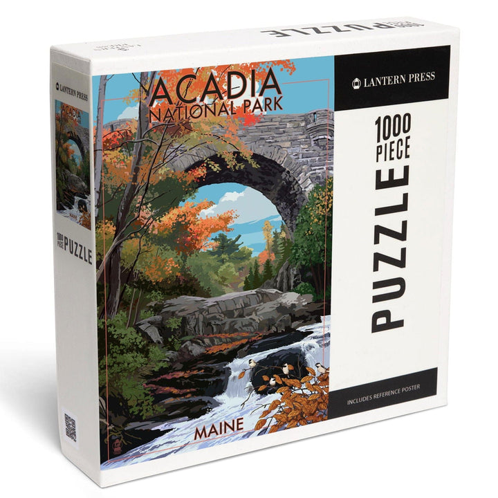 Acadia National Park, Maine, Stone Bridge, Jigsaw Puzzle Puzzle Lantern Press 