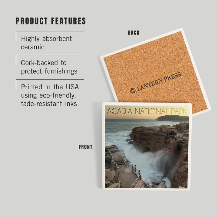 Acadia National Park, Maine, Thunder Hole, Coasters Coasters Lantern Press 