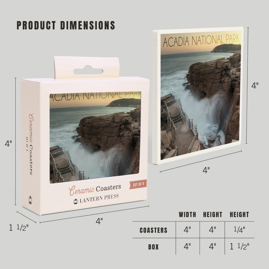 Acadia National Park, Maine, Thunder Hole, Coasters Coasters Lantern Press 