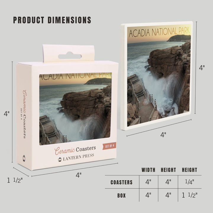 Acadia National Park, Maine, Thunder Hole, Coasters Coasters Lantern Press 