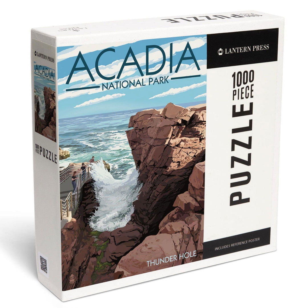 Acadia National Park, Maine, Thunder Hole Day, Jigsaw Puzzle Puzzle Lantern Press 