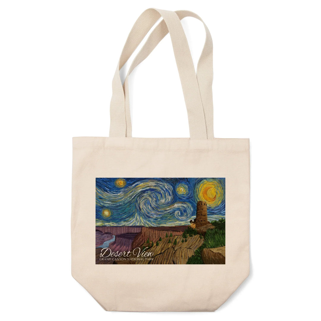Grand Canyon National Park, Arizona, Desert View, Starry Night, Tote Bag